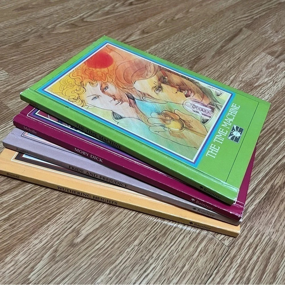 Lot 4 Raintree Classics 1982 Time Machine Pride & Prejudice Moby Dick Wuthering - Picture 9 of 10